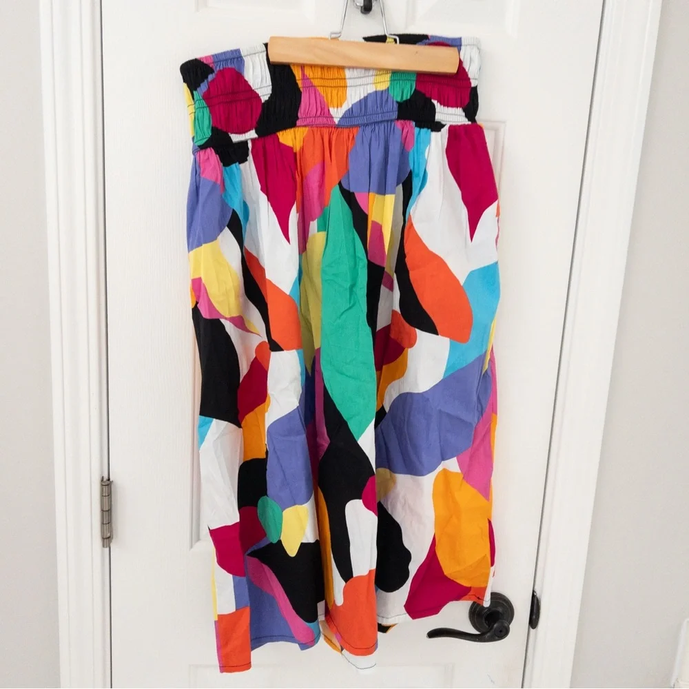 a new day Multicolor Abstract A-Line Skirt - Picture 3 of 4
